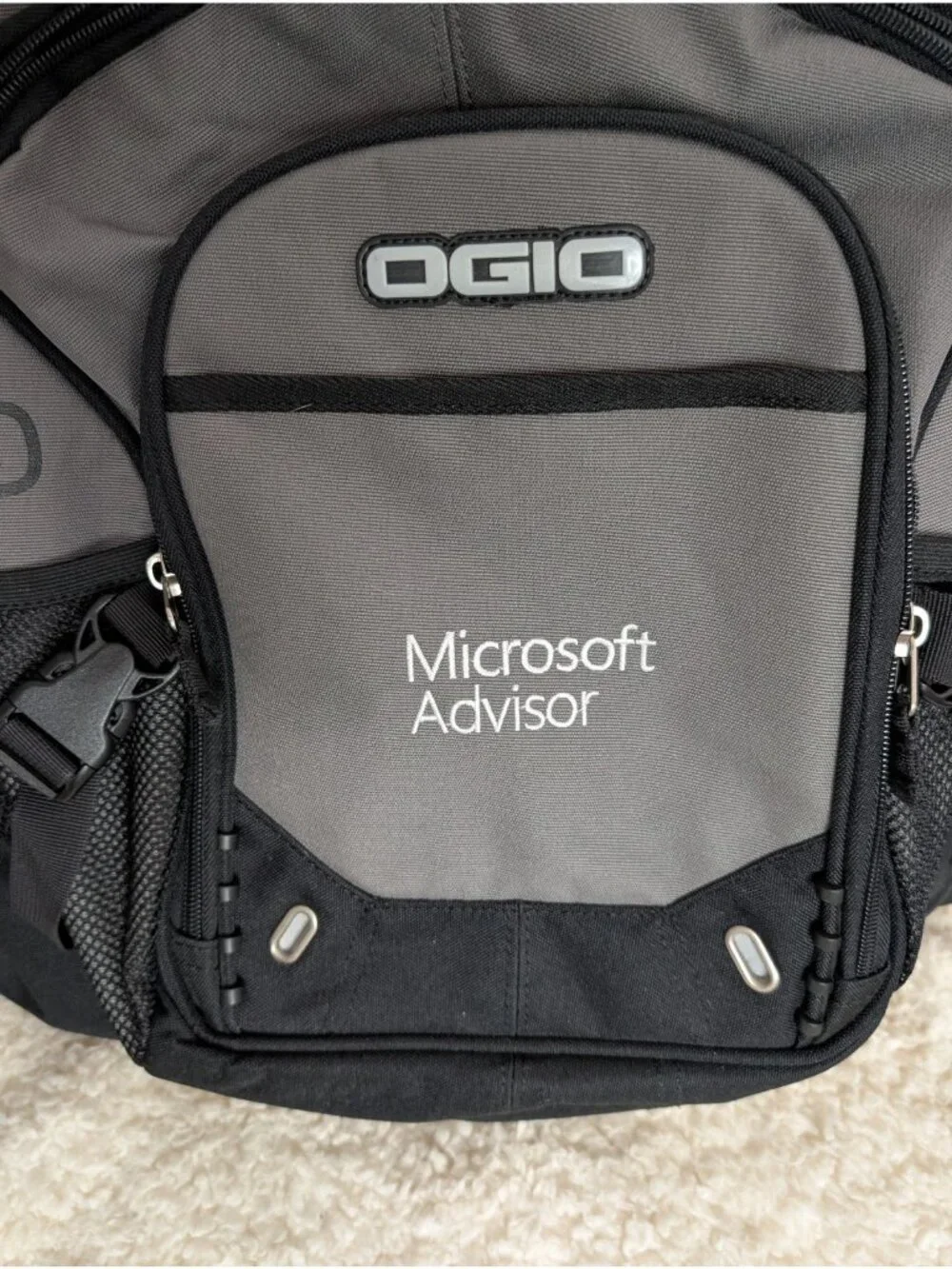 OGIO Techspecs Street Backpack Gray Black Laptop Sleeve Microsoft Advisor Bag